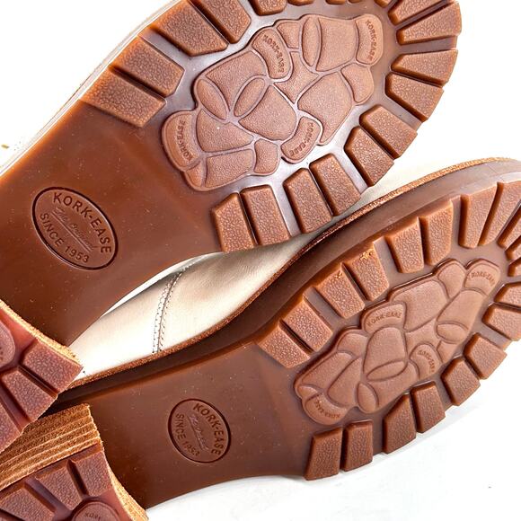 Kork Ease Winslet Ankle Boots 8.5 White NWOT Leather Fur Combat Lace Booties - Picture 6 of 10